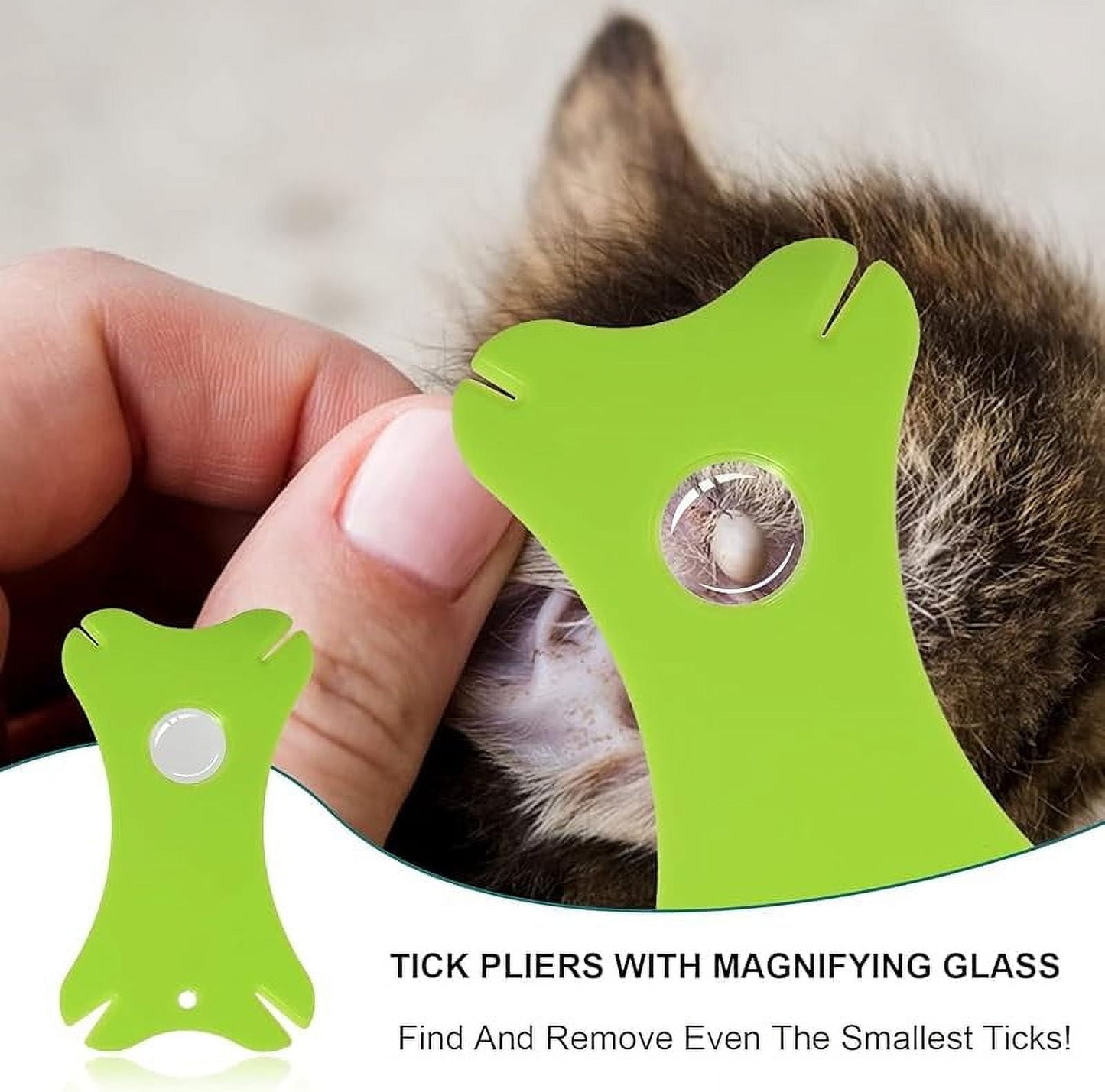 Tick Removal Tool 8 in 1 with Storage Box, Tick Tweezers, Flea Comb, Magnifying Glass, Dog Tick Remover Tool Tick Removal Kit Tick Removal Tool for Dogs Cats Pet Tick Comb (Tick Removal Tool 8 in 1)