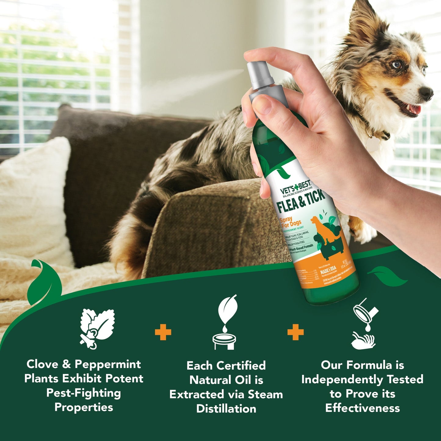 Vets Best Flea & Tick Spray for Dogs - 8 oz.