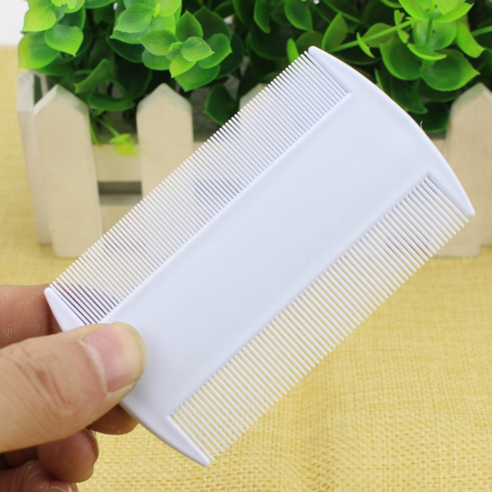 Hongchegh pet flea comb 3pcs Plastic Flea Lice Combs Double Sided Comb Fine Tooth Head Lice Flea Hair Combs Pet Grooming Tool (White)