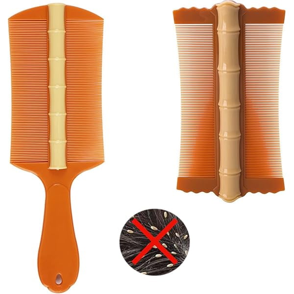 Saluqifa 2 Pcs Dandruff Combs, Lice Combs, Flea Combs, Hair Comb Double Sided Fine Tooth Combs,Combs for Kids, Adults or Pet's #02
