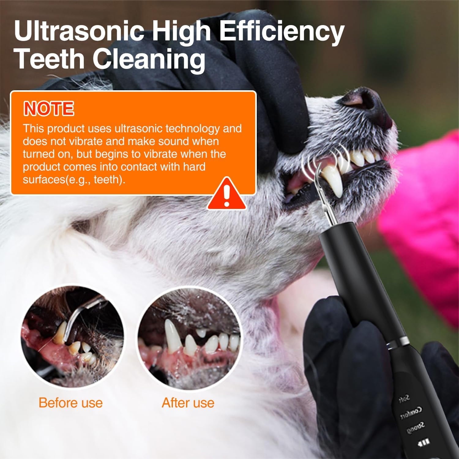 Aorsher Dog Plaque Remover for Teeth, Pet Tooth Cleaner, Dog Teeth Cleaning Kit - Teeth Cleaner with LED Light and Tartar Remover,  Dog Toothbrush Protect Gums