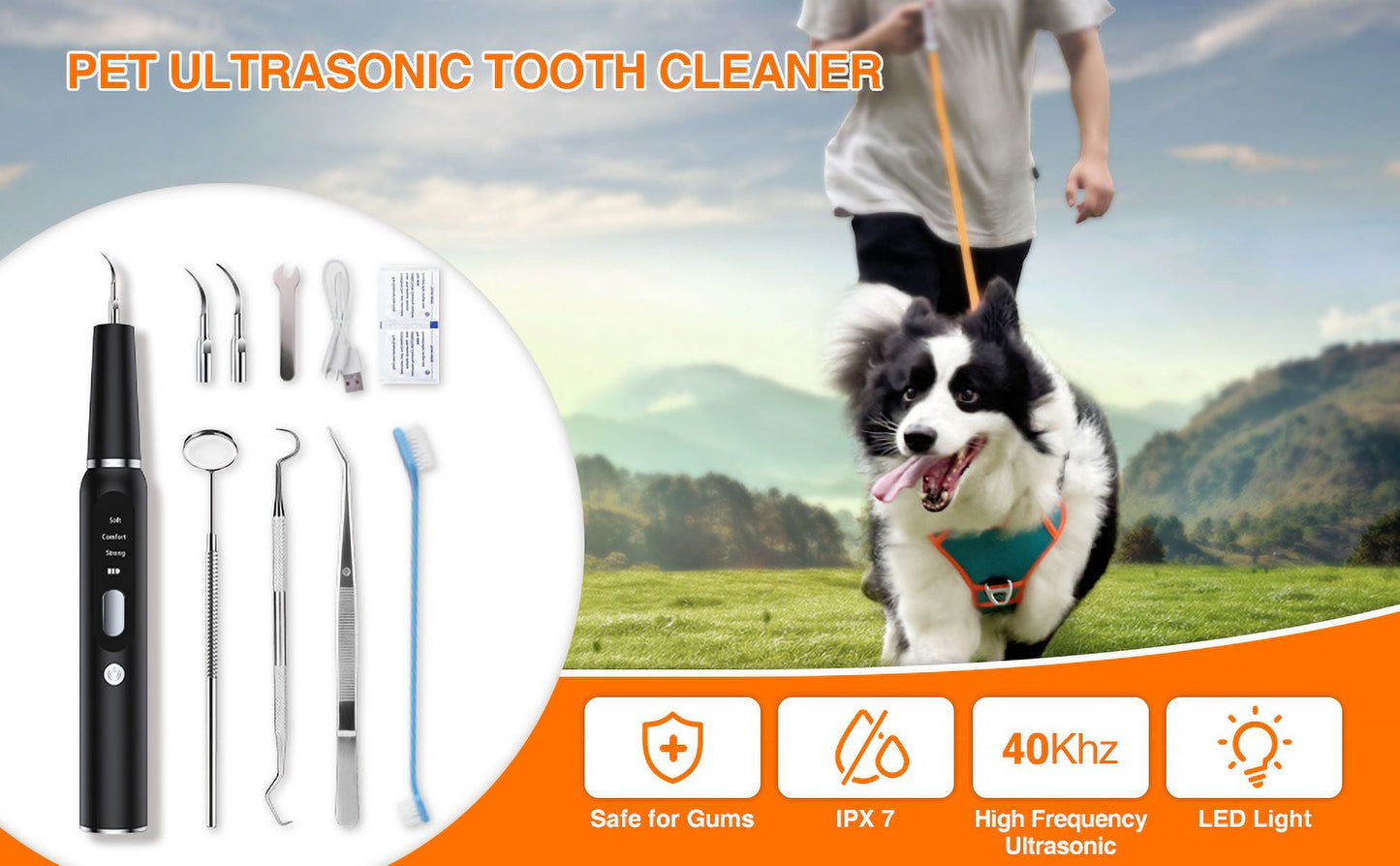 Aorsher Dog Plaque Remover for Teeth, Pet Tooth Cleaner, Dog Teeth Cleaning Kit - Teeth Cleaner with LED Light and Tartar Remover,  Dog Toothbrush Protect Gums