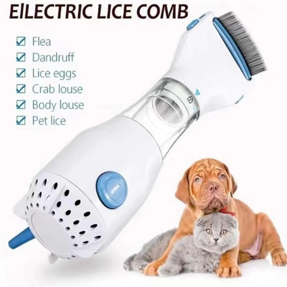 Electric Flea Remover for Dogs Professional Stainless Steel Flea Comb for Dogs Cats Effective Tear Stain Remover for Pet ( EU Plug A)