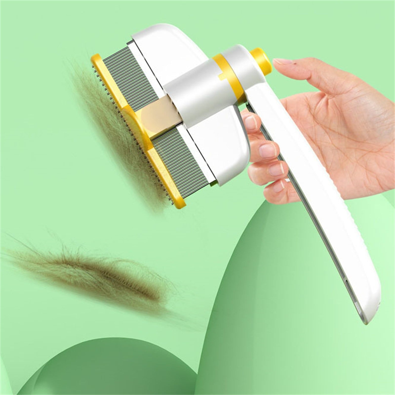 Hogarize Pet Hair Removal Comb,360-Degree Rotating Multifunctional Brush,Self-Cleaning Cat & Dog Brush,Short & Long Hair Grooming Tool