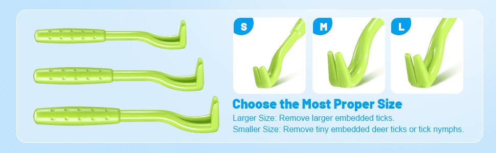 48 Pack Tick Removal Tool Tick Remover for Dogs, Cats and Humans Plastic Tick Puller Tick Grabber, 8 Sizes