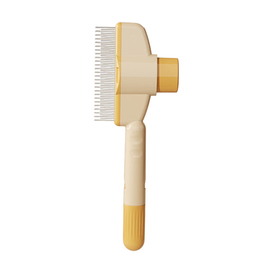 2025 New Pet Hair Removal Comb - Stainless Steel Cat Grooming Brush with Release Button, Flea Comb for Dogs & Cats, Self-Cleaning Deshedding Tool for Short & Long Hair