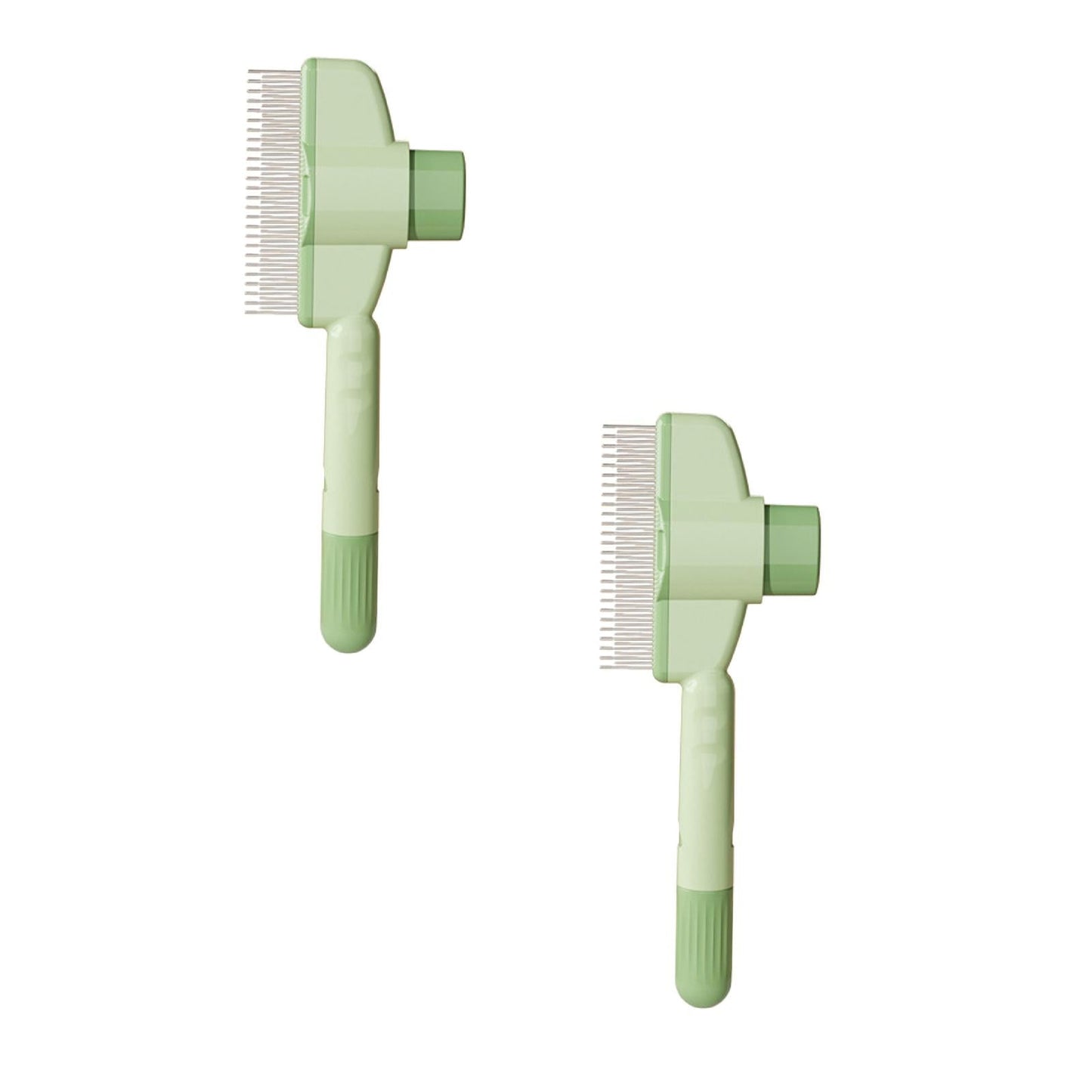 2025 New Pet Hair Removal Comb - Stainless Steel Cat Grooming Brush with Release Button, Flea Comb for Dogs & Cats, Self-Cleaning Deshedding Tool for Short & Long Hair