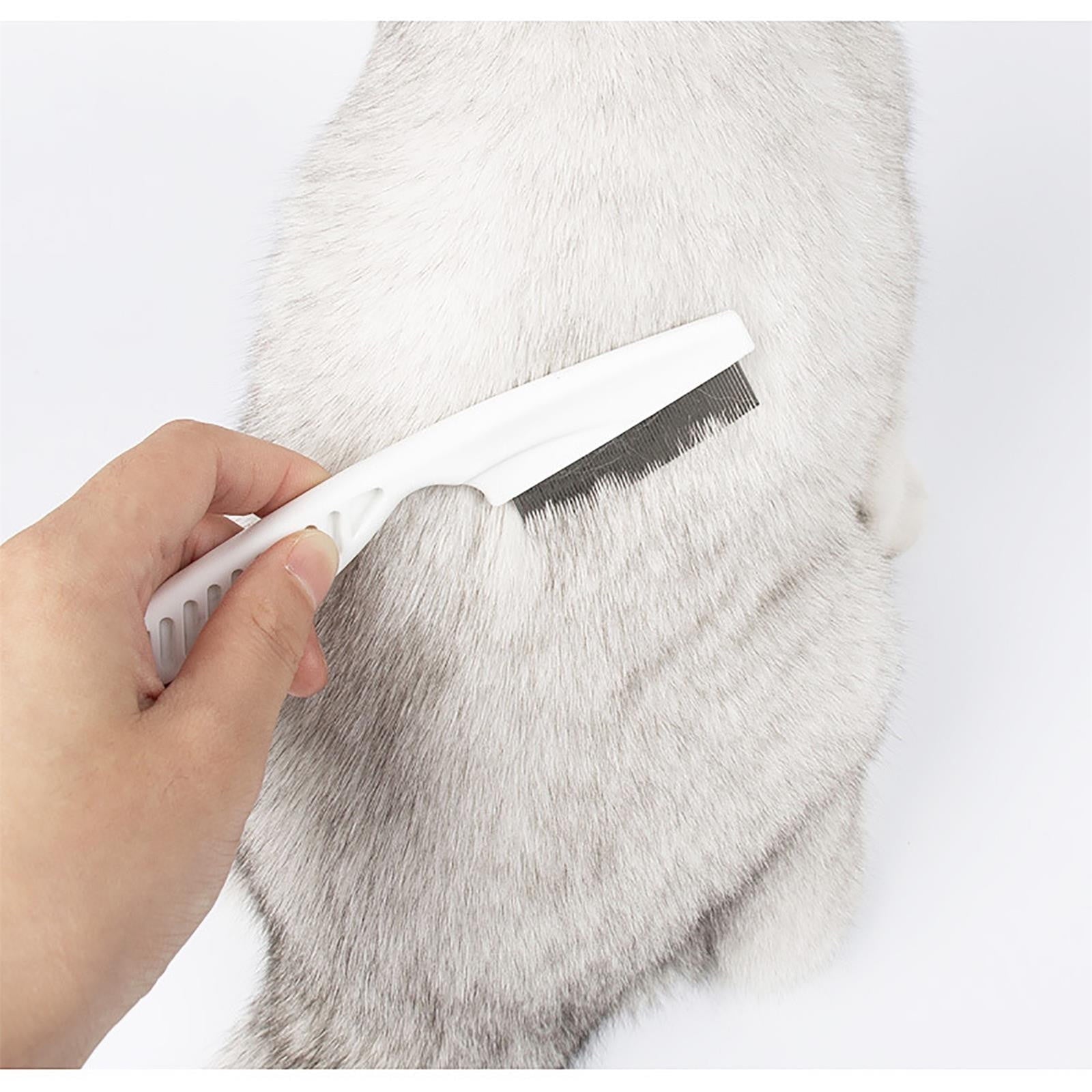 Oneshit Tools&Home Improvement On Clearance 2PCS Pet Hair Grooming Comb Flea Shedding Brush Puppy Dog Stainless Comb