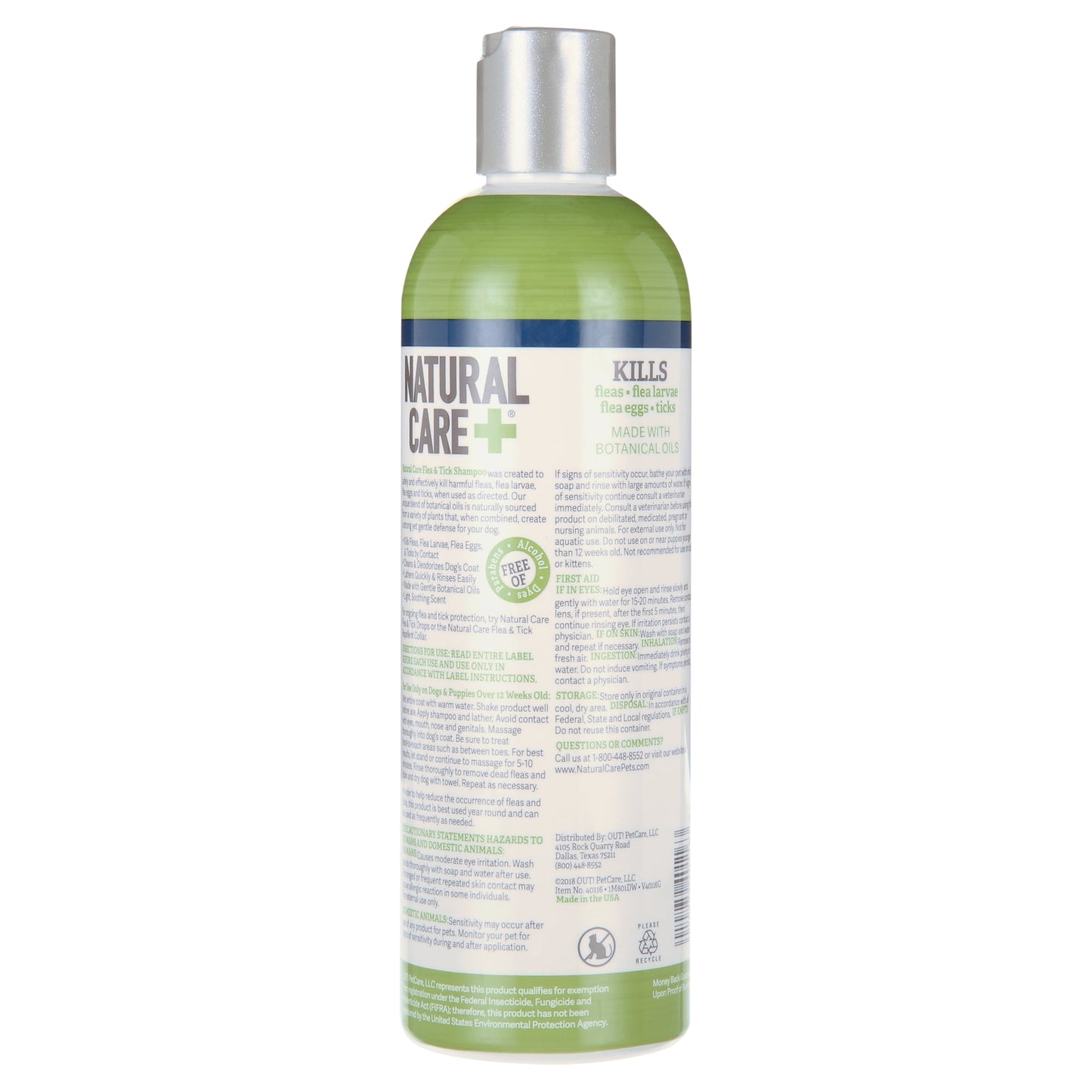 Natural Care Flea and Tick Dog Shampoo -Peppermint Scent - 12oz.