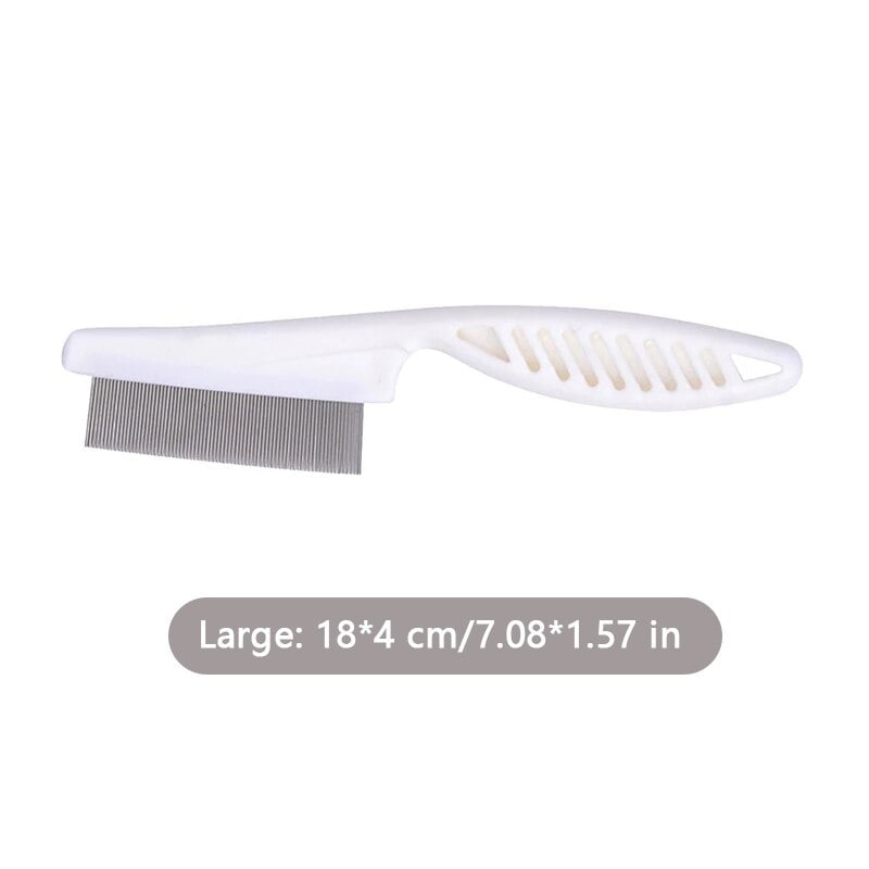Panliya is beautiful Flea Comb Dog Cat Hair Removal Brush Stainless Steel Dense Teeth Inline Comb Portable Pet Universal Grooming Cleaning Supplies