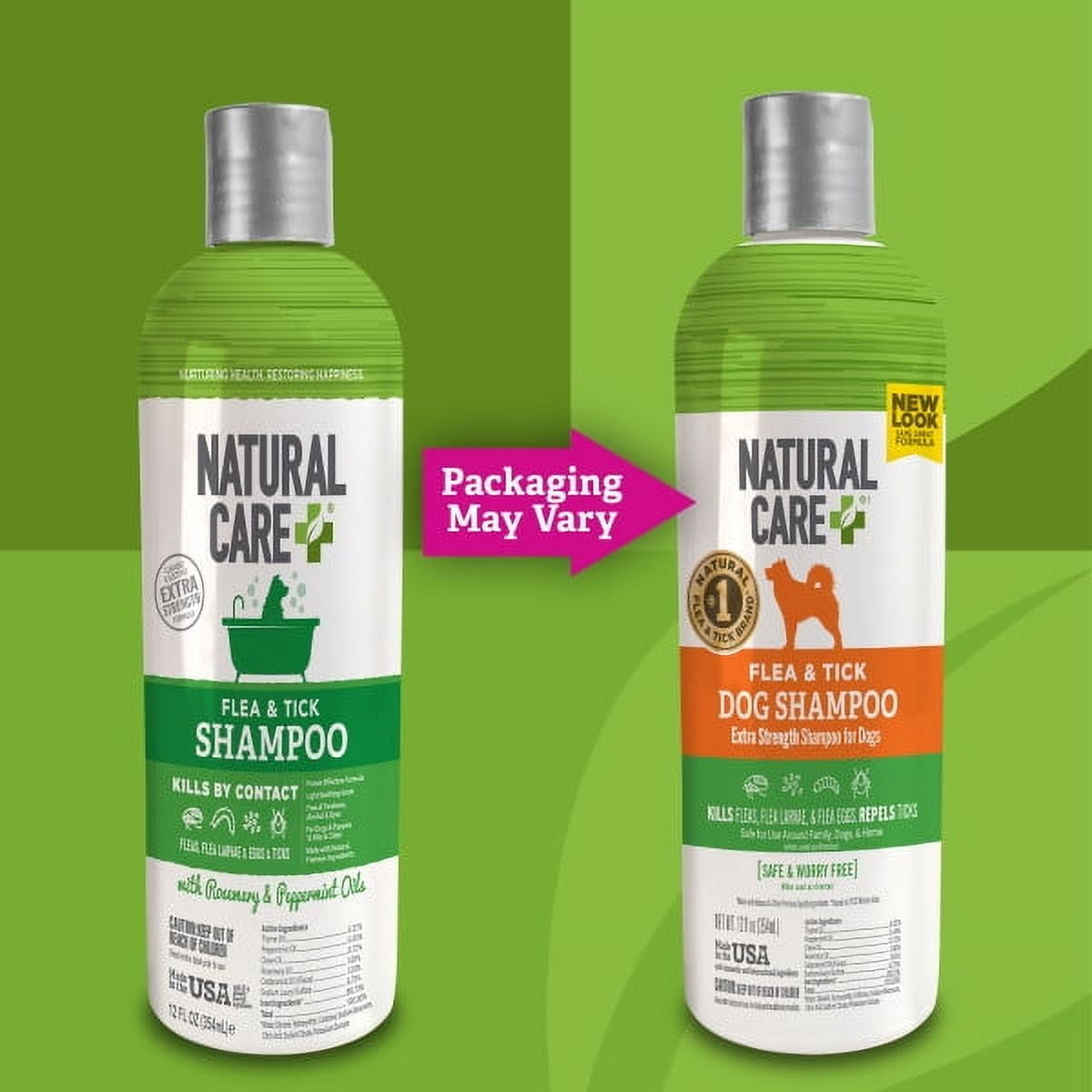 Natural Care Flea and Tick Dog Shampoo -Peppermint Scent - 12oz.