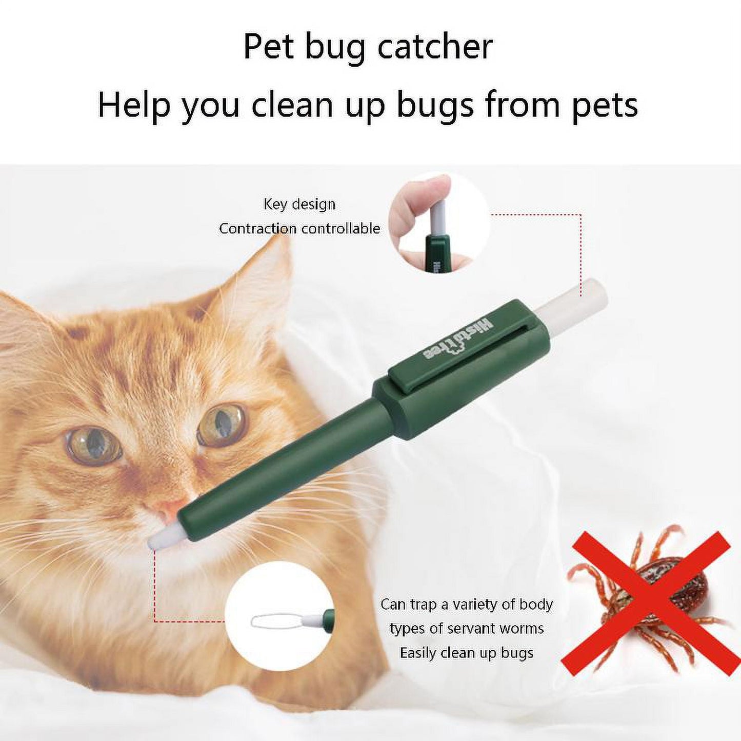 Tick Grabber for Dogs Cats Human Ultra-fine-tip Tweezer for First Aid Kit