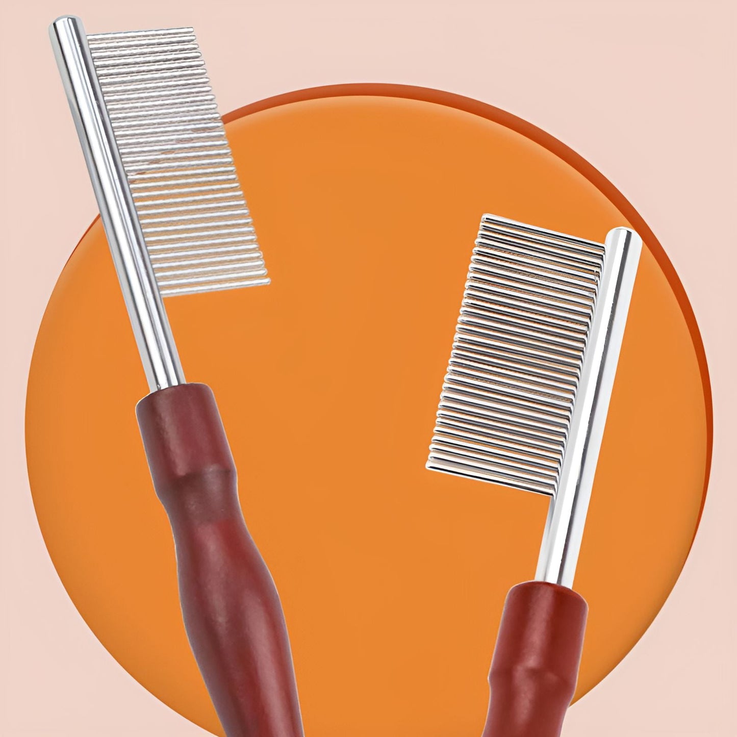 ACDANC 2Pcs Dog Comb,Portable & Handy Metal Comb,Fine Detailing Dematting Comb for Dogs,Color-Mixing1