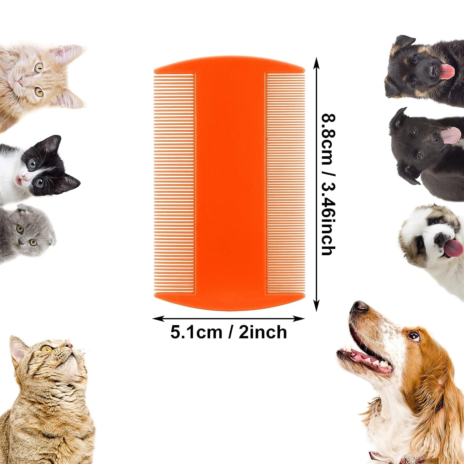 Cat Dog Flea Comb, 12 Pieces Flea Lice Combs Cat Dog Grooming Comb Double Side