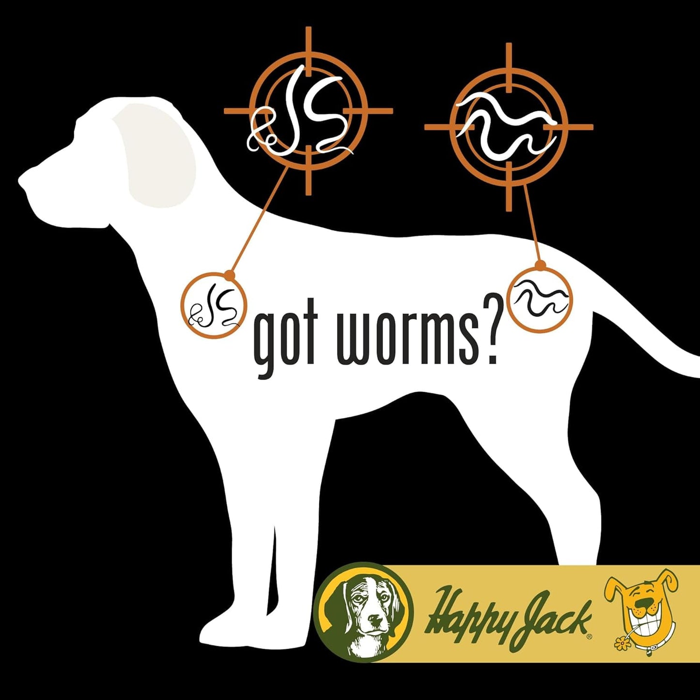 Happy Jack® Liqui-Vict 2X Dog Canine Wormer Round Hook Worms Parisites 2 oz