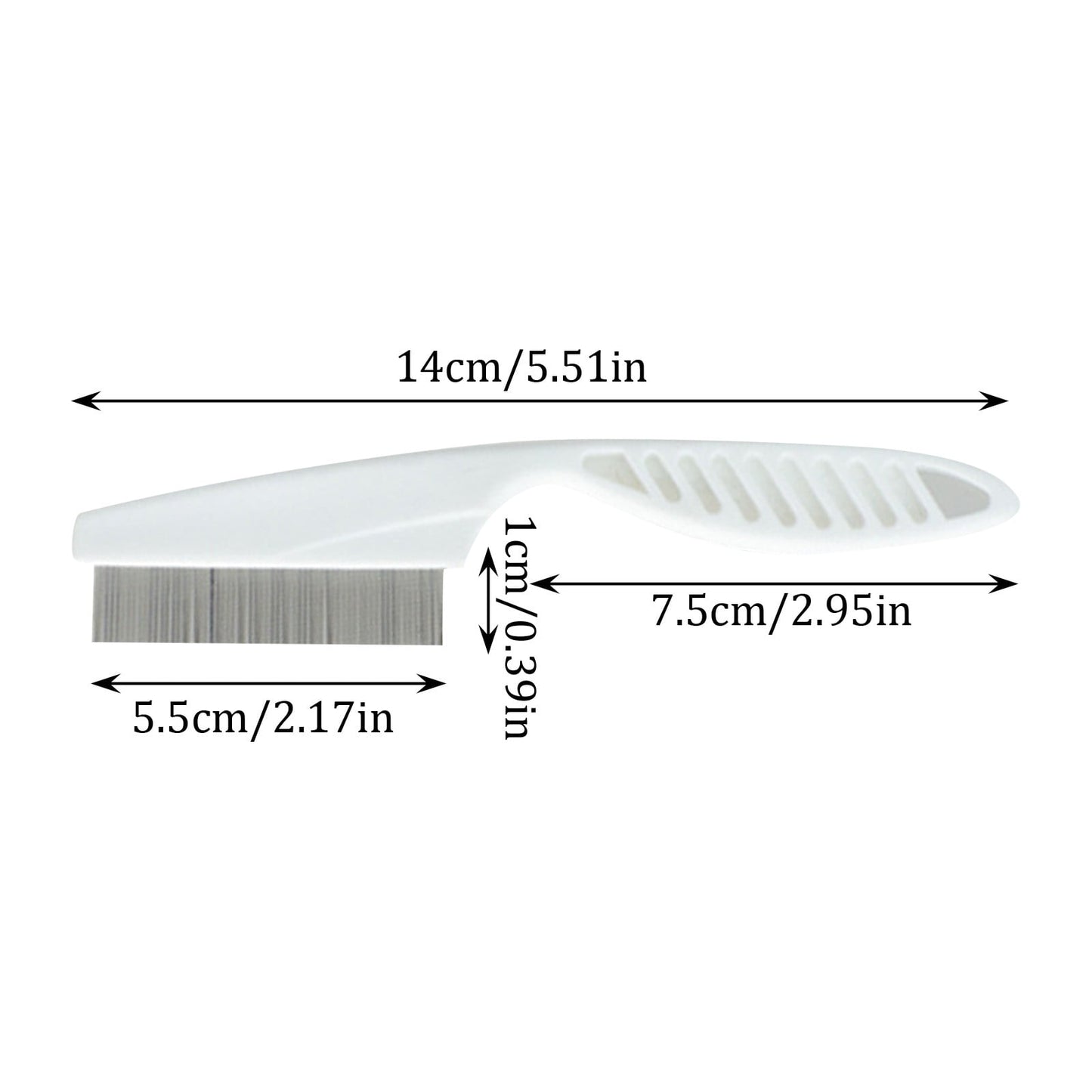 Premium Pet Flea Comb for Dogs and Cats Fine Tooth Grooming Tool with Ergonomic Handle