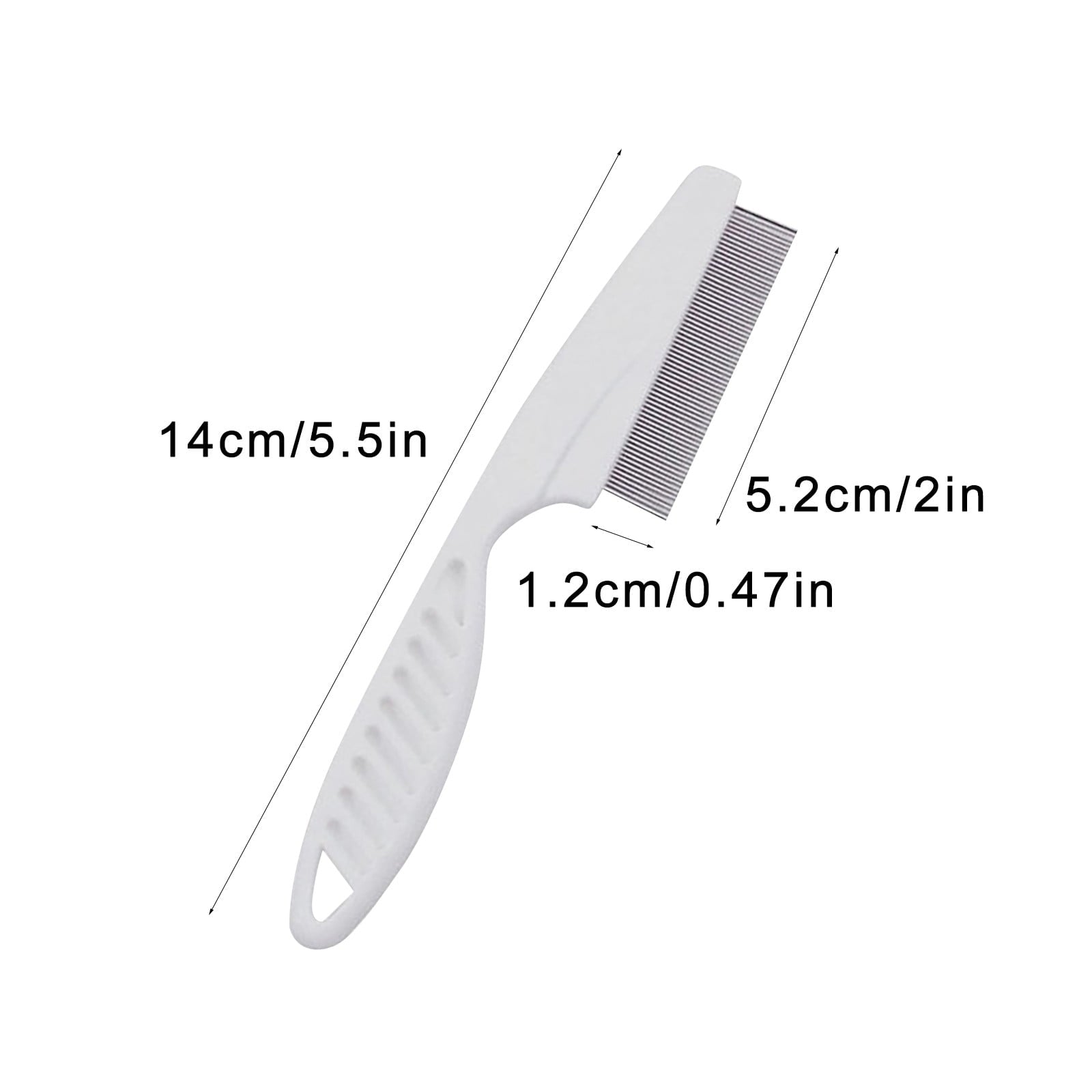 Flea Comb for Dogs & Cats – 14CM Fine Tooth Grooming Comb, Tear Stain Remover, Tick Lice Flea Removal Tool for Pet Hair Dematting and Daily Grooming Care