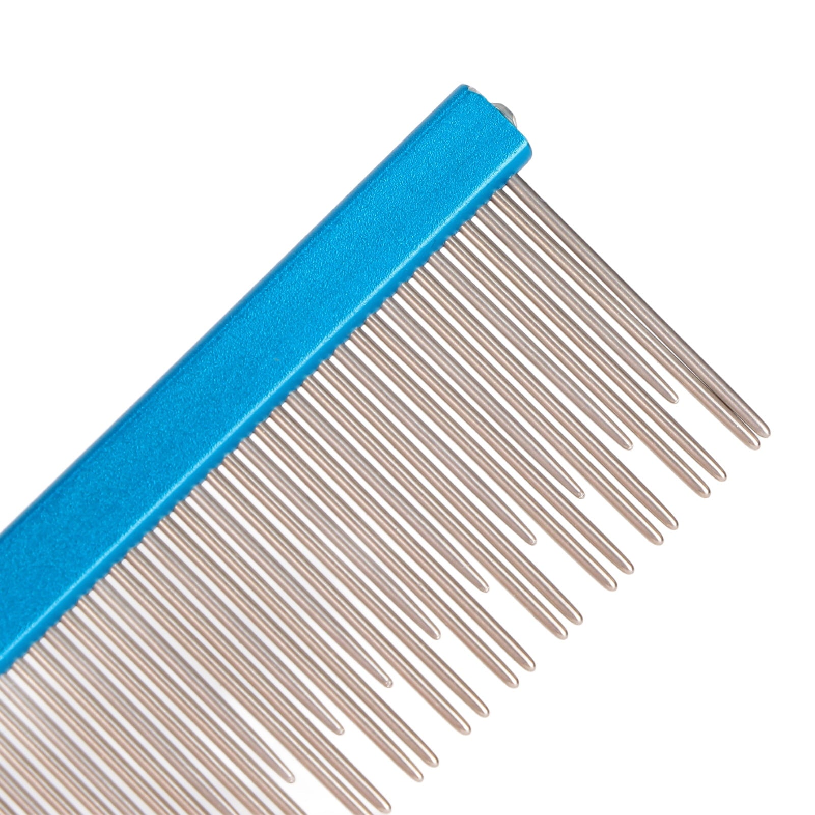Dog Comb Pet Hair Comb with Long and Short Stainless Steel Teeth for Removing Tangles and Knots,Blue