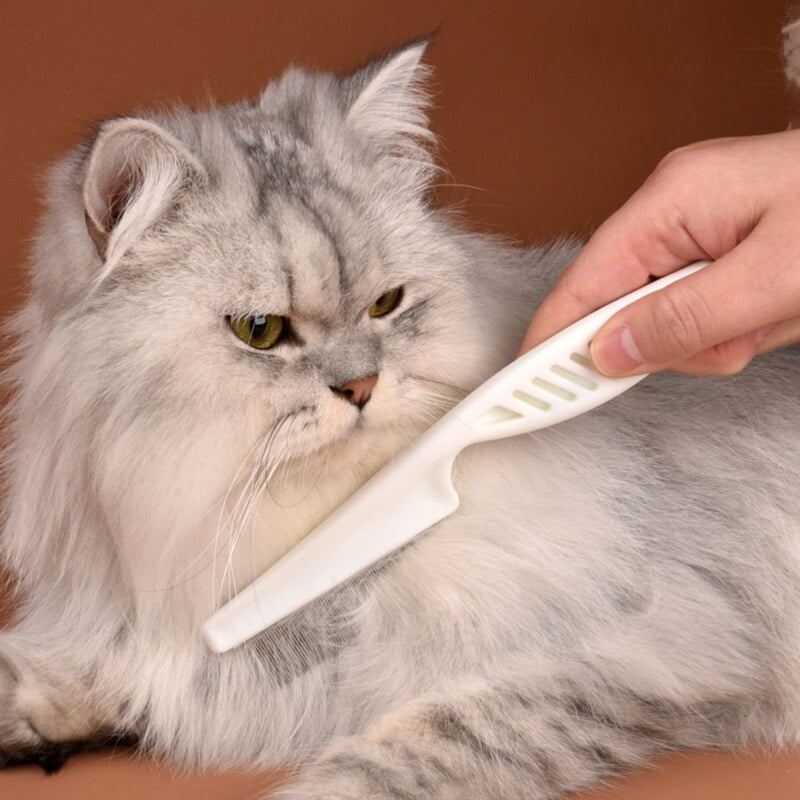 Panliya is beautiful Flea Comb Dog Cat Hair Removal Brush Stainless Steel Dense Teeth Inline Comb Portable Pet Universal Grooming Cleaning Supplies