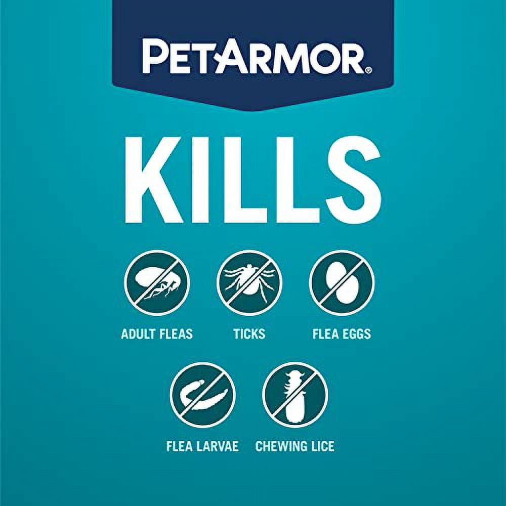 PETARMOR Plus for Dogs Flea and Tick Prevention for Dogs, Long-Lasting & Fast-Acting Topical Dog Flea Treatment, 3 Count