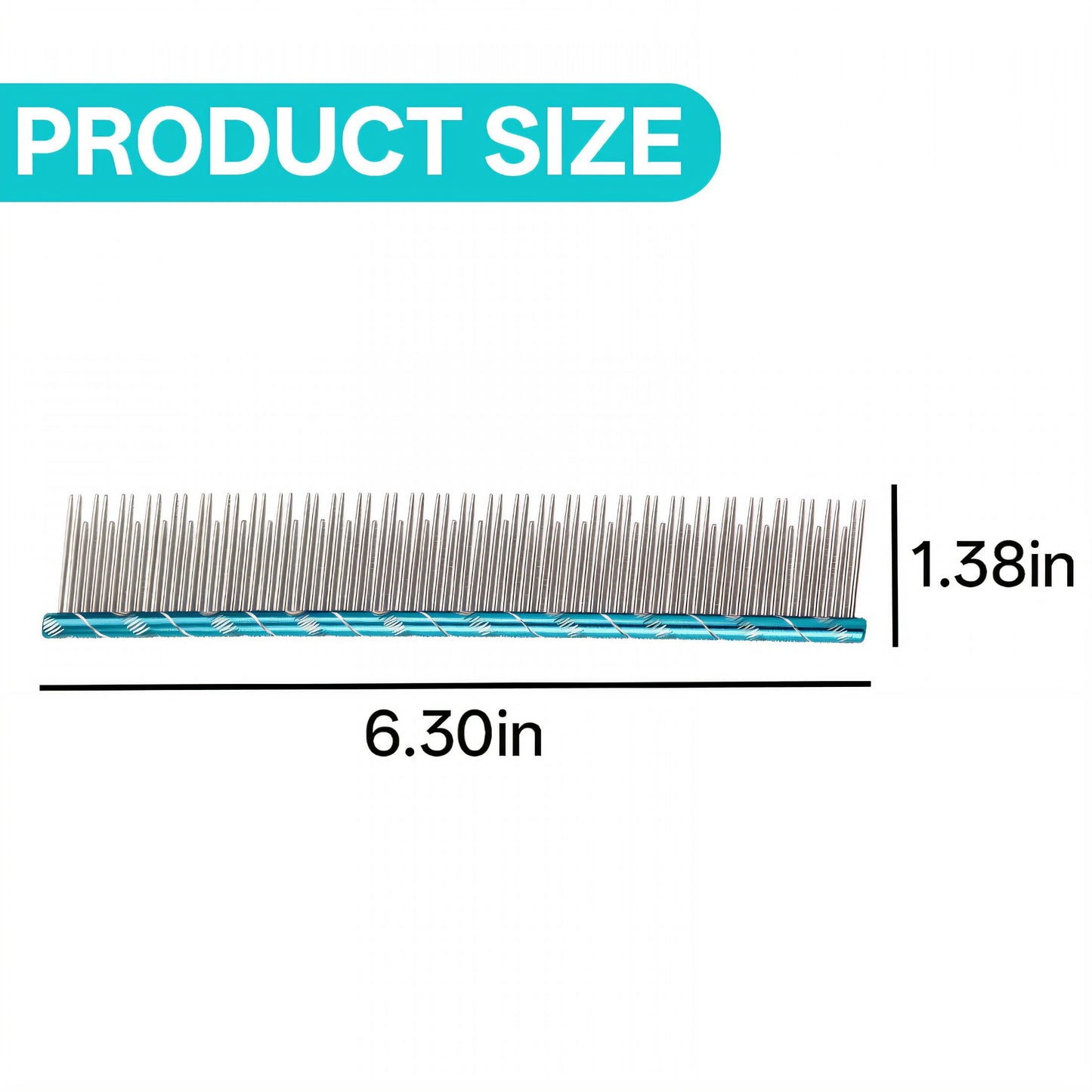 ACDANC Dog Comb,Dematting Comb for Dogs,Removing Float Hair Combing Tangled Hair Metal Comb,Green