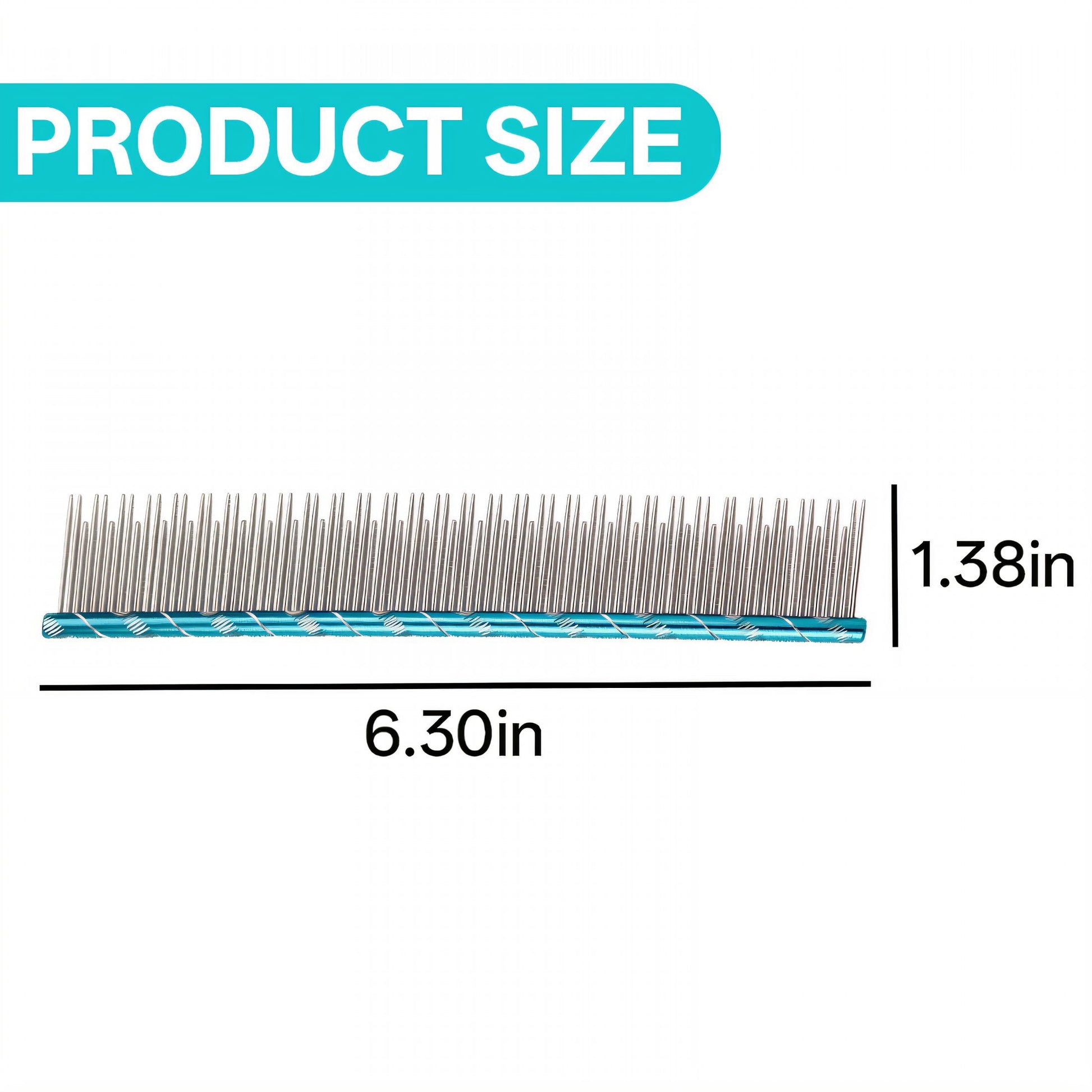 ACDANC Dog Comb,Dematting Comb for Dogs,Removing Float Hair Combing Tangled Hair Metal Comb,Green