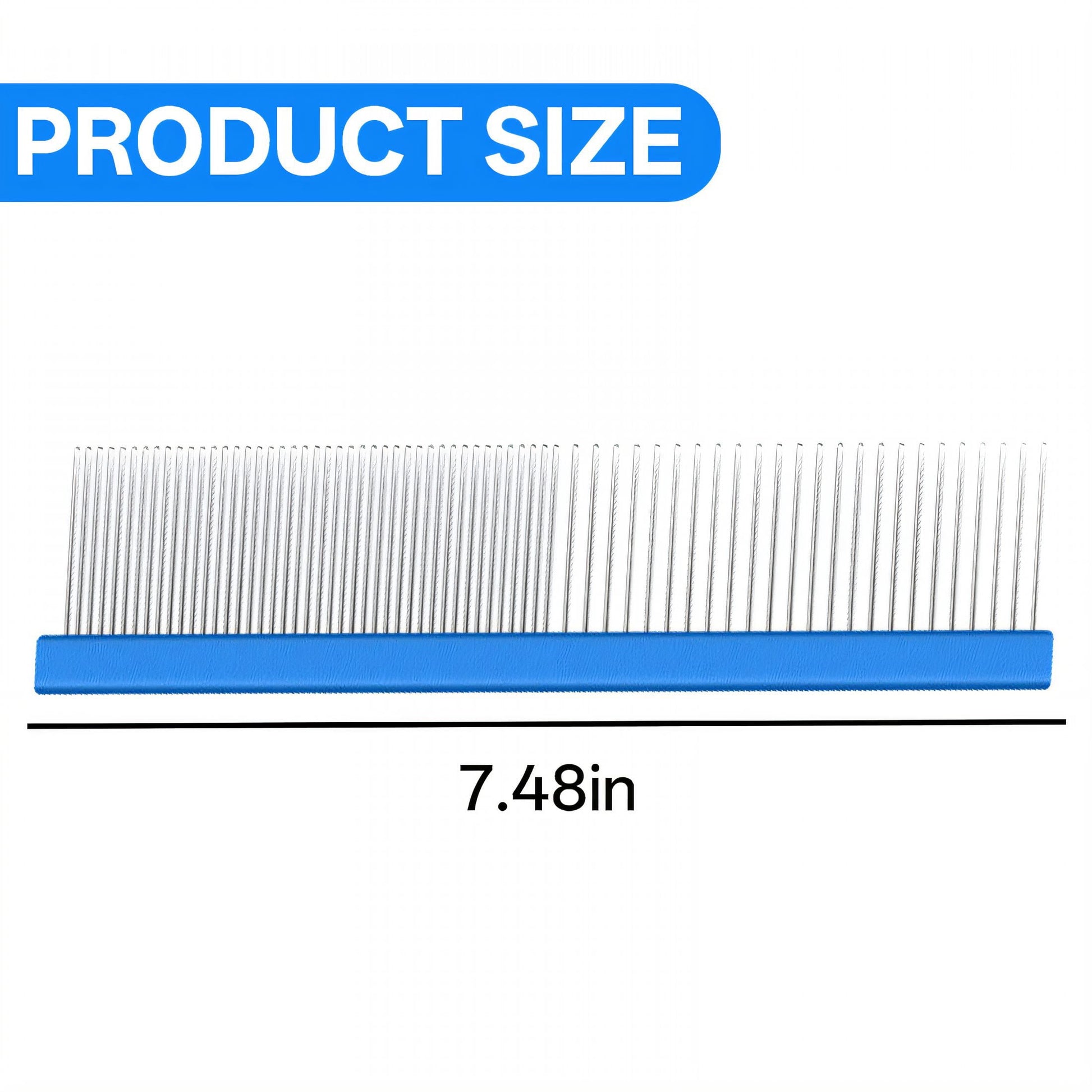 ACDANC Dog Comb,Dematting Comb for Dogs,Detangles/Removes Loose Hair Metal Comb,Blue