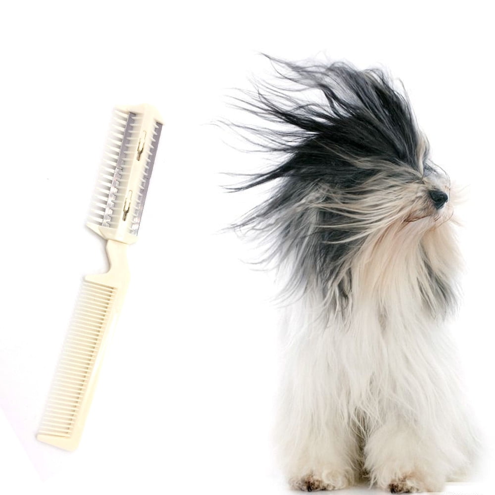 Xiying Dual-Sided Pet Hair Trimming Comb Grooming & Thinning Tool For Dogs 1Pc ,Random Color