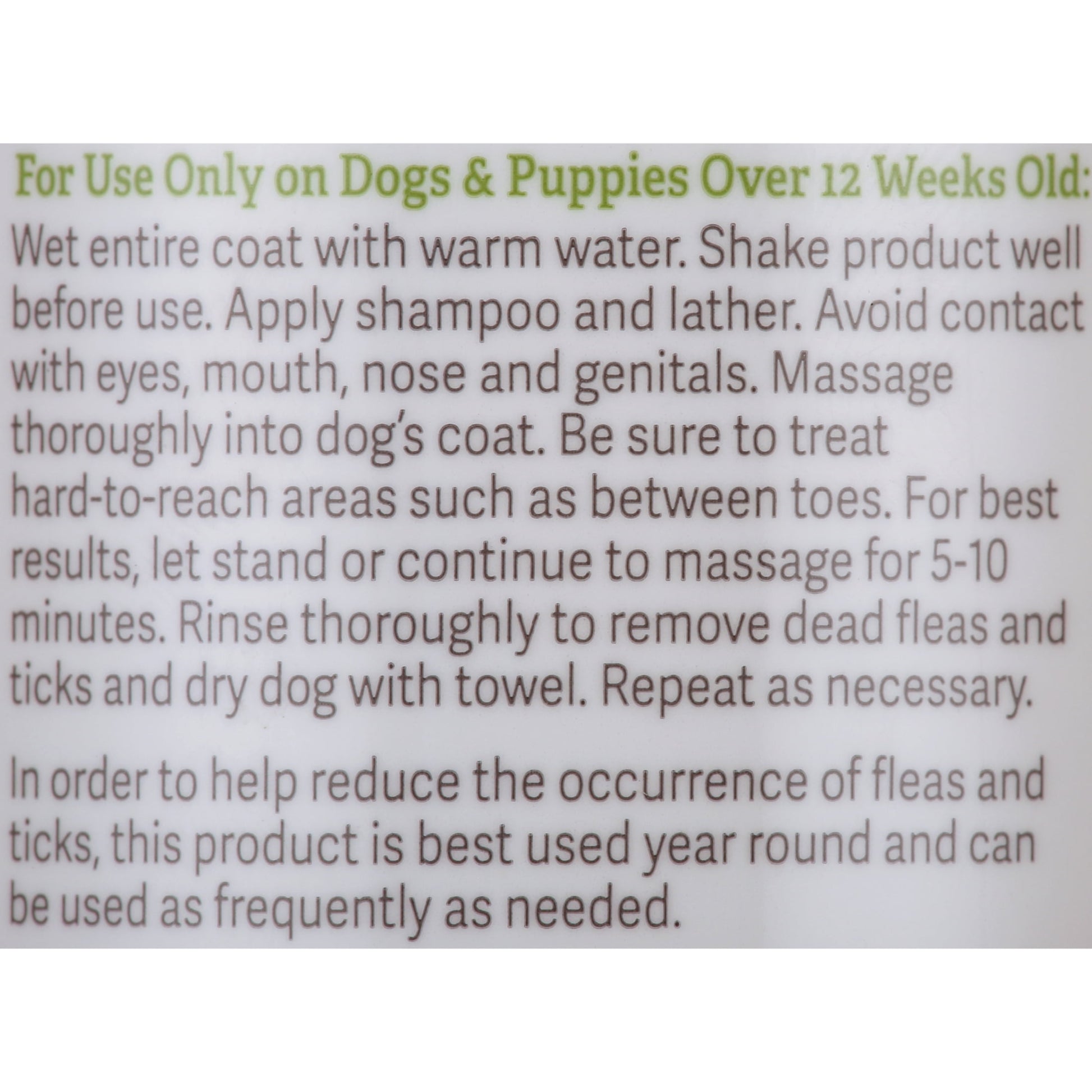 Natural Care Flea and Tick Dog Shampoo -Peppermint Scent - 12oz.