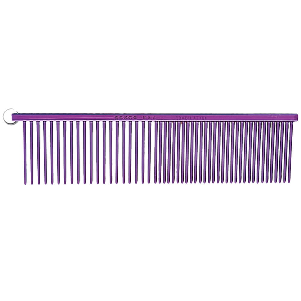 Resco US-Made Combination Comb for Dogs and Cats, 1.5" Pins, Candy Purple