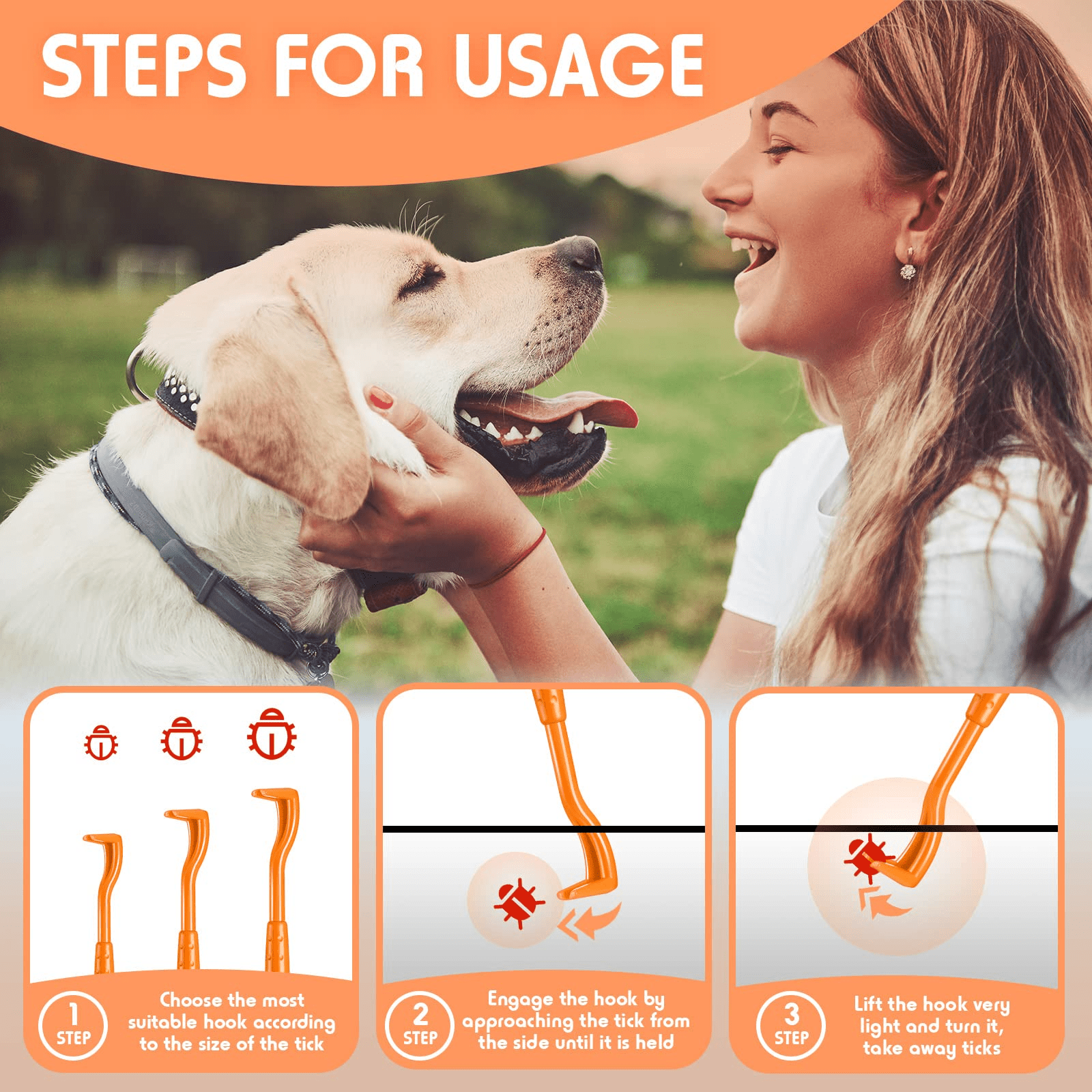 48 Pack Tick Removal Tool Tick Remover for Dogs, Cats and Humans Plastic Tick Puller Tick Grabber, 8 Sizes