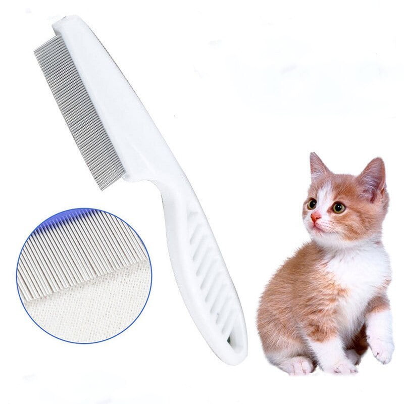 Panliya is beautiful Flea Comb Dog Cat Hair Removal Brush Stainless Steel Dense Teeth Inline Comb Portable Pet Universal Grooming Cleaning Supplies