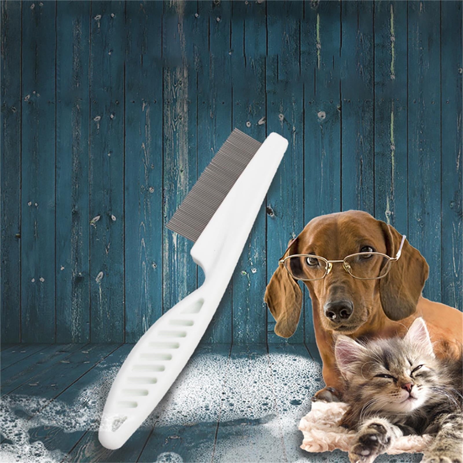 Oneshit Tools&Home Improvement On Clearance 2PCS Pet Hair Grooming Comb Flea Shedding Brush Puppy Dog Stainless Comb