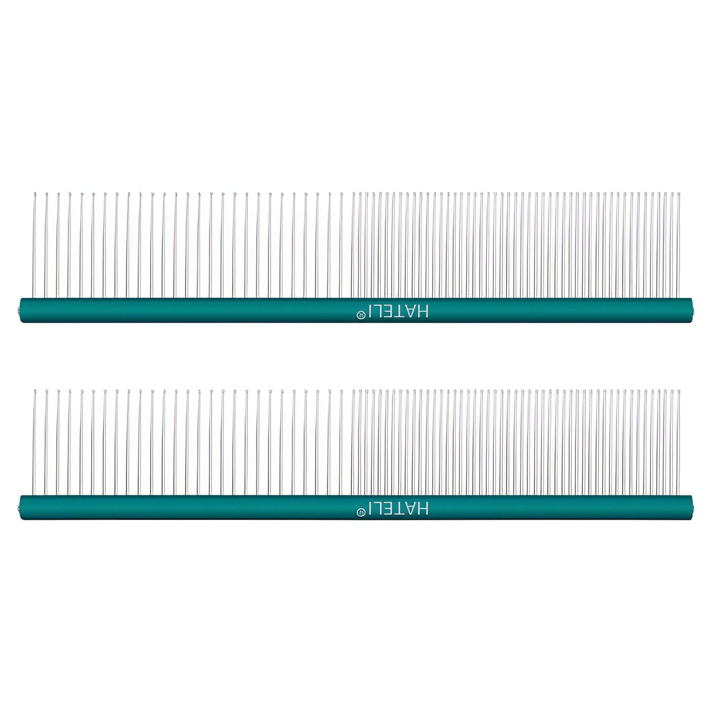 ACDANC 2Pcs Dog Comb,Portable & Handy Metal Comb,Fine Detailing Dematting Comb for Dogs,Color-Mixing1