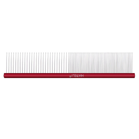 ACDANC Dog Comb,Compact & Handy Metal Comb,Fine Detailing Dematting Comb for Dogs,Red