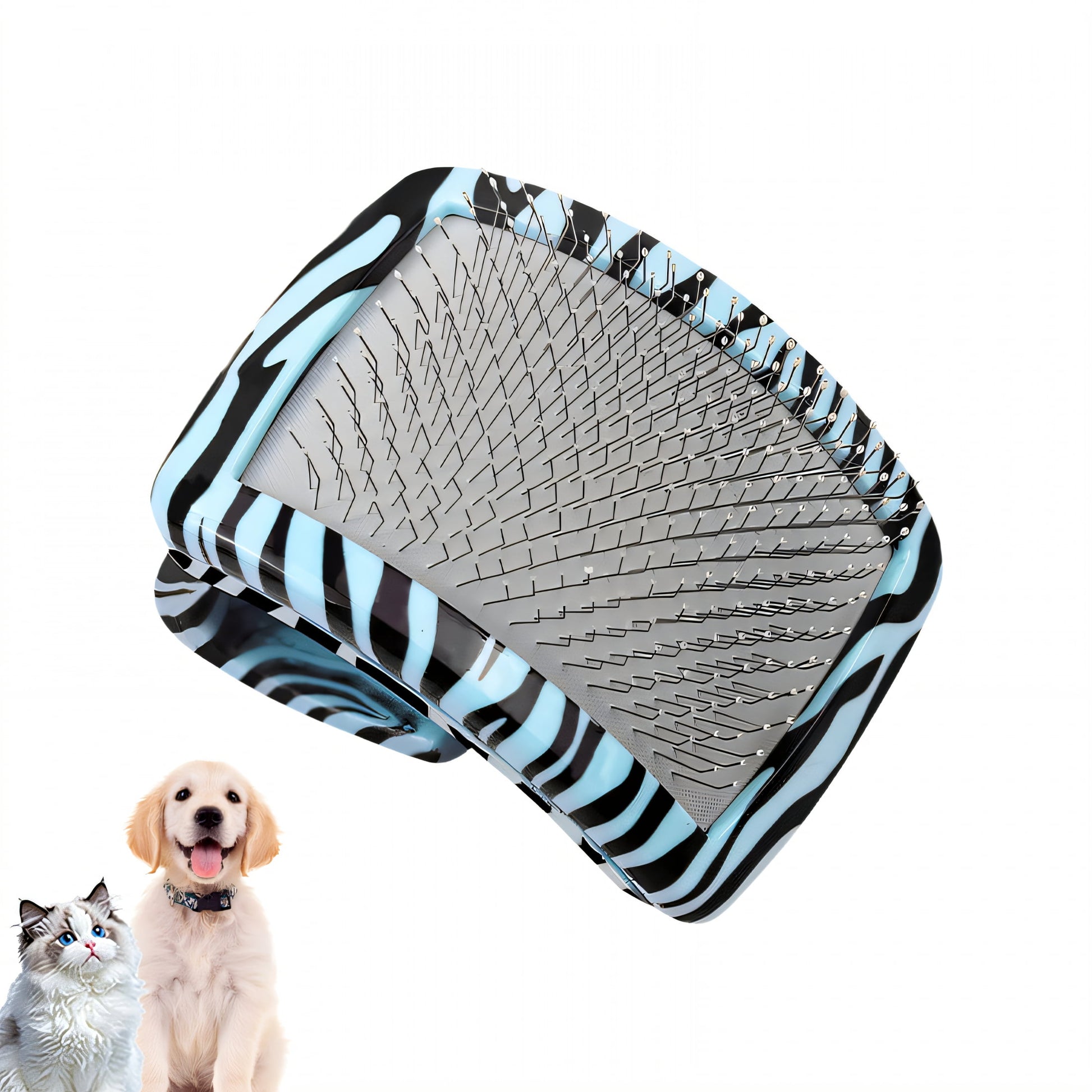 ACDANC Dog Comb,Metal Comb,Grooming Tool for Dogs and Cats Cat Combs for Indoor Cats,Blue