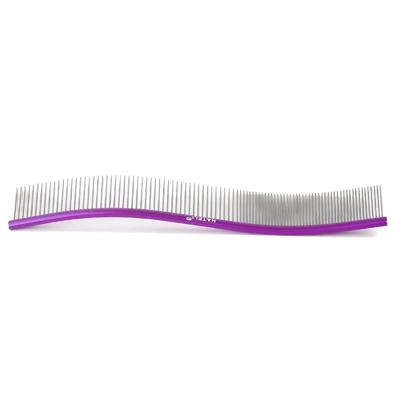 ACDANC Dog Comb,Ergonomic Handle Design Metal Comb,Comfortable Grip Dematting Comb for Dogs,Purple