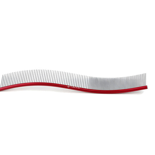 ACDANC Dog Comb,Dematting Comb for Dogs,Removing Float Hair Combing Tangled Hair Cat Comb,Red