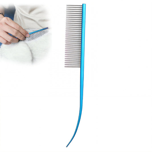 ACDANC Dog Comb,Precise Control Metal Comb,Flexible Operation Dematting Comb for Dogs,Blue