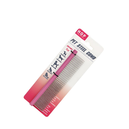 ACDANC Dog Comb,Removes Loose Fur Metal Comb,For Long & Short Fur Dematting Comb for Dogs,Red