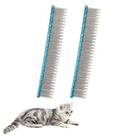 ACDANC Dog Comb,Dematting Comb for Dogs,Removing Float Hair Combing Tangled Hair Metal Comb,Green