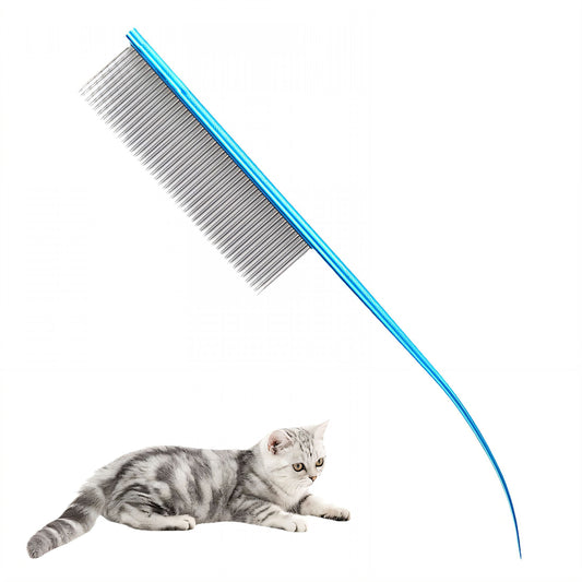 ACDANC Dog Comb,Stainless Steel Cat Comb,For Long & Short Hair Dematting Comb for Dogs,Blue