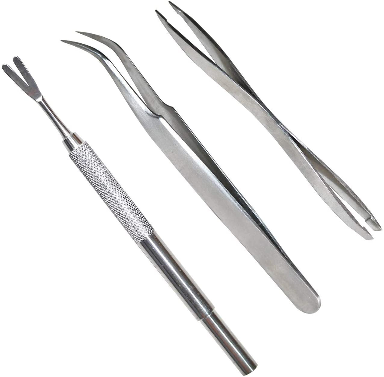 Convenient and Safe Tick Removal Tool Set for Pets - Stainless Steel- 3 Pack