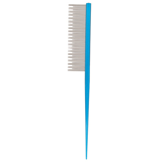 Dog Comb Pet Hair Comb with Long and Short Stainless Steel Teeth for Removing Tangles and Knots,Blue