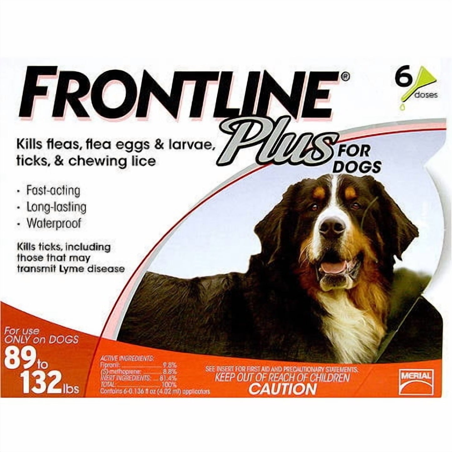 Frontline Plus Flea and Tick Prevention for Extra-Large Dogs, 6 Monthly Treatments
