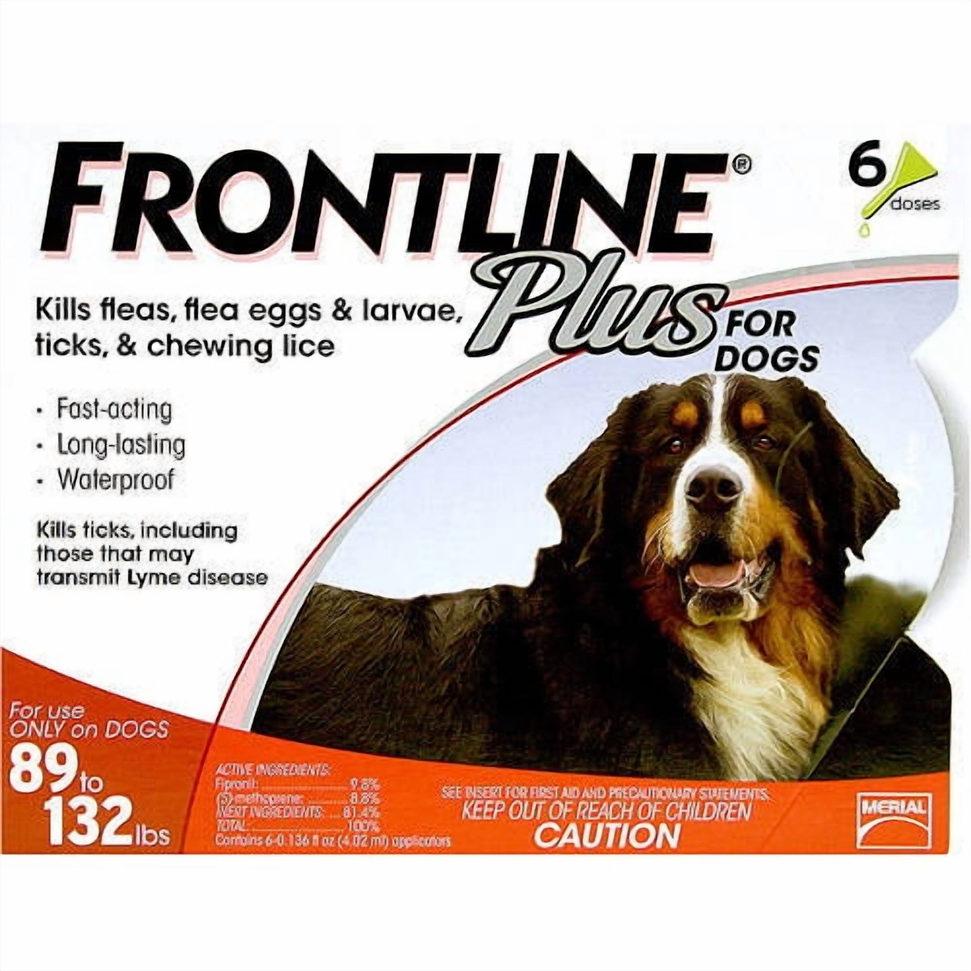 Frontline Plus Flea and Tick Prevention for Extra-Large Dogs, 6 Monthly Treatments