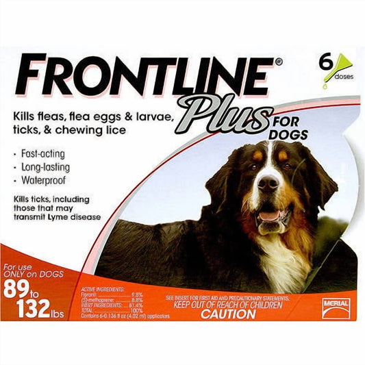 Frontline Plus Flea and Tick Prevention for Extra-Large Dogs, 6 Monthly Treatments