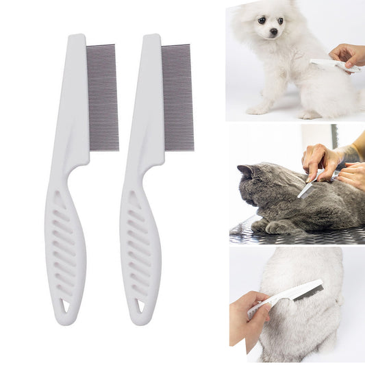 Oneshit Tools&Home Improvement On Clearance 2PCS Pet Hair Grooming Comb Flea Shedding Brush Puppy Dog Stainless Comb