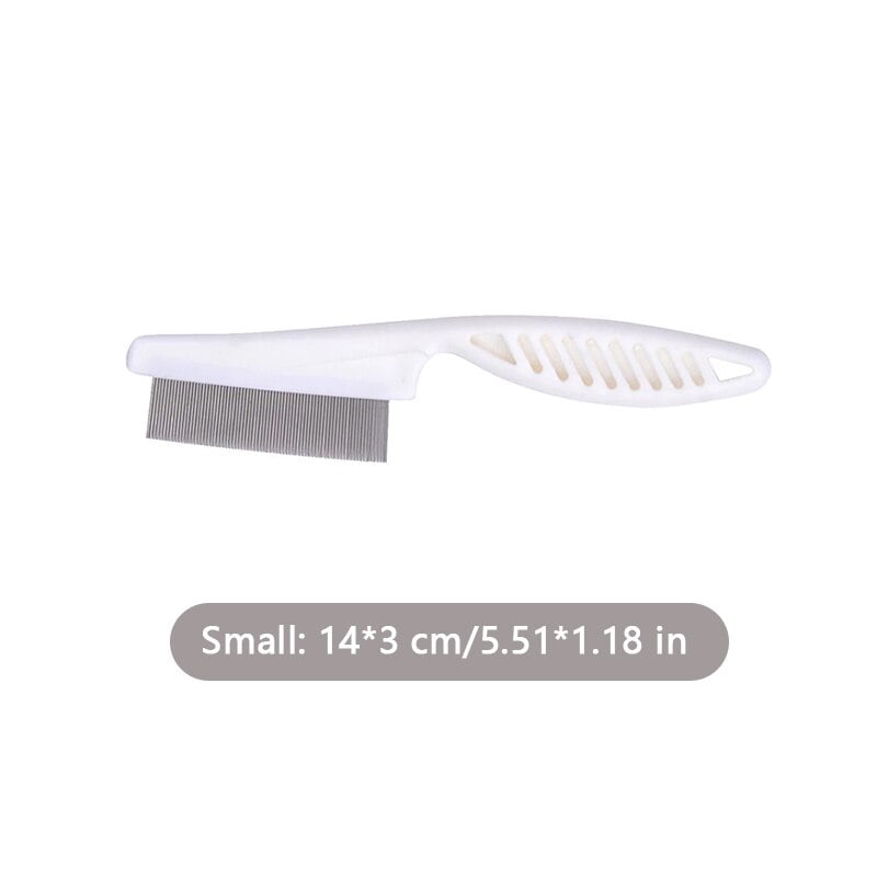Panliya is beautiful Flea Comb Dog Cat Hair Removal Brush Stainless Steel Dense Teeth Inline Comb Portable Pet Universal Grooming Cleaning Supplies