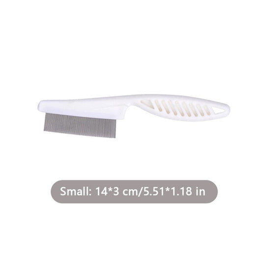 Panliya is beautiful Flea Comb Dog Cat Hair Removal Brush Stainless Steel Dense Teeth Inline Comb Portable Pet Universal Grooming Cleaning Supplies